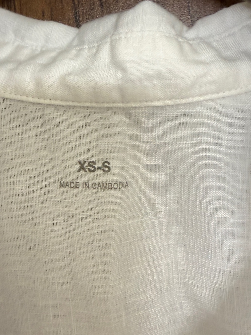 Muji White Linen Blend Shorts - XS-S
